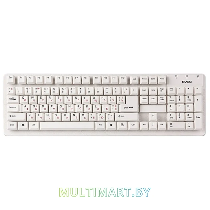 Клавиатура SVEN Standard 301 USB (белый)